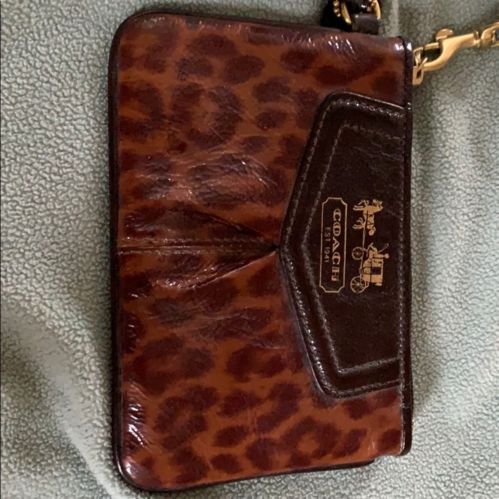 Animal Print Coach wristlet